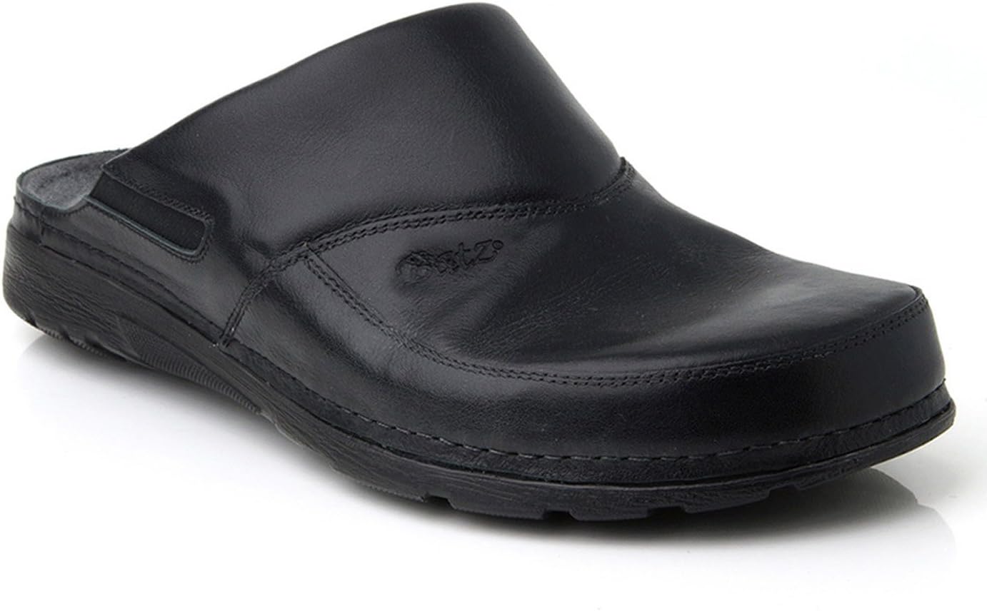 Batz Peter Leather Mens Clogs, Black, EU 42, UK 8