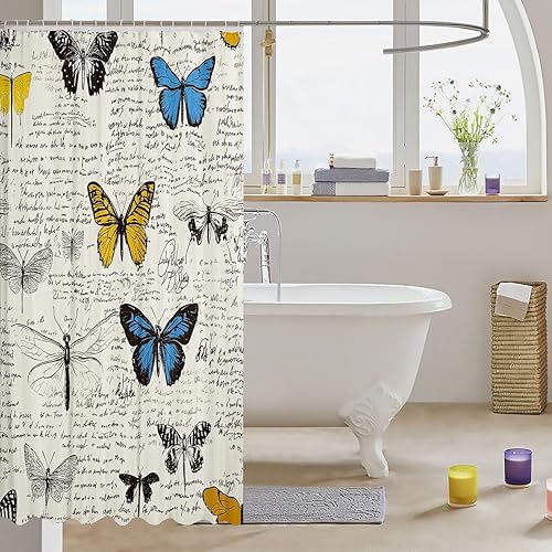 Miniatura 3 de Juego de cortina de ducha con temática de animales botánica, 72 pulgadas de ancho x 72 pulgadas de largo, cortina de ducha para niños, accesorios de