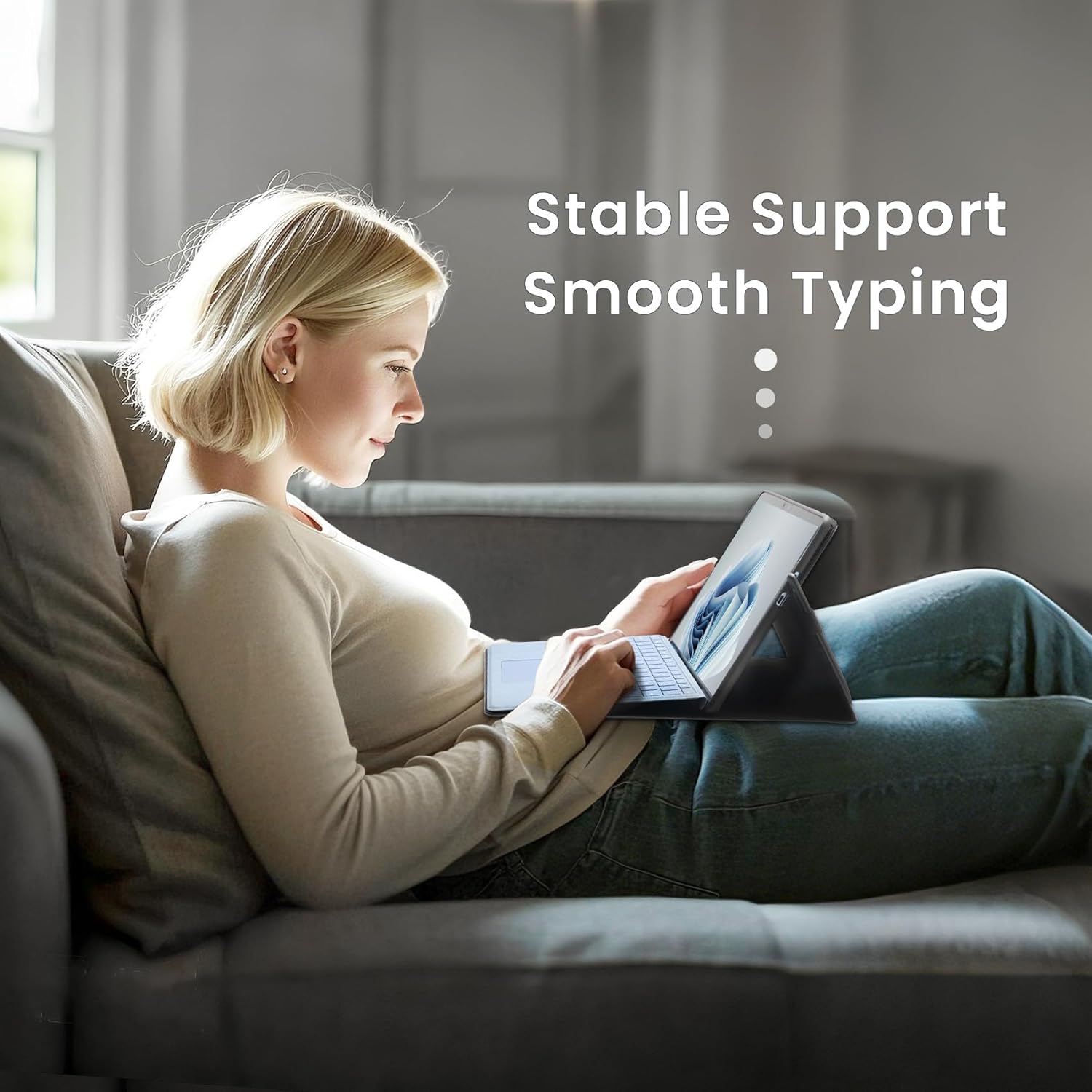 Omnpak Microsoft Surface Pro 11/10/9 Case, Lightweight Protective, Multiple Angle, Stylus Holder, Designed for Surface 11th Edition AI 2024/Pro 9 5G 13" 2022, Compatible with Type Cover Keyboard - Image 2