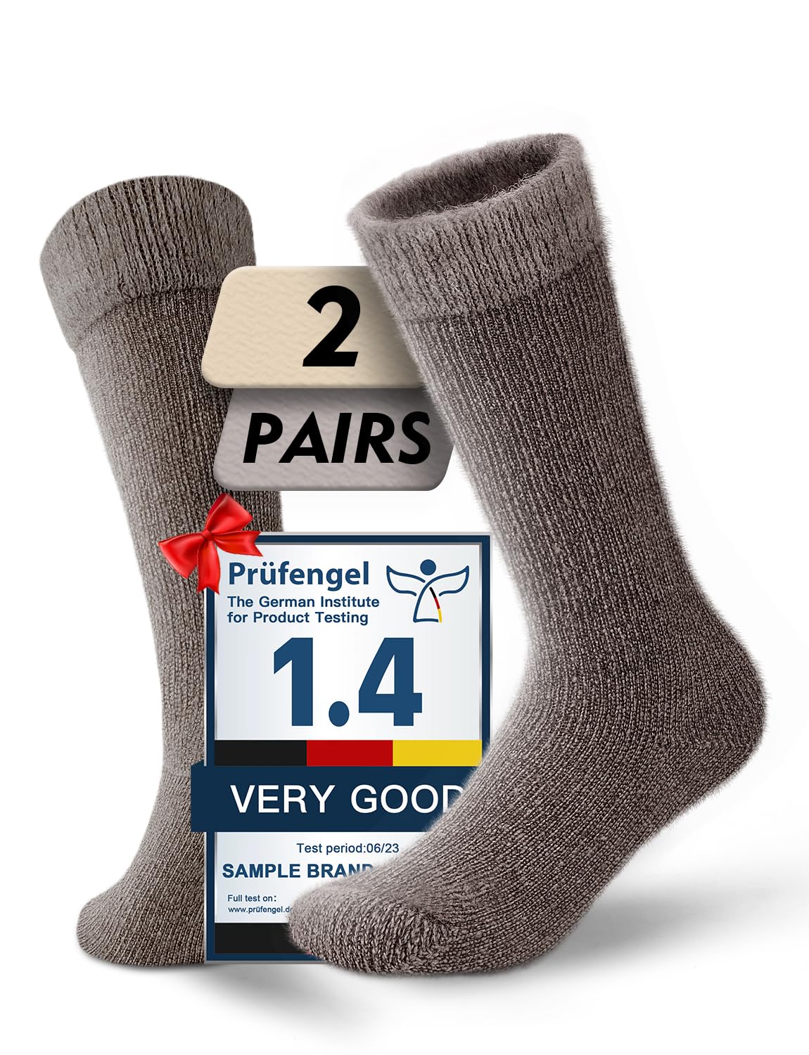Alpaca Wool Thermal Boot Socks Heavyweight Warm Winter Socks Thick Cushioned Moisture-Wicking Fleece Outdoor House