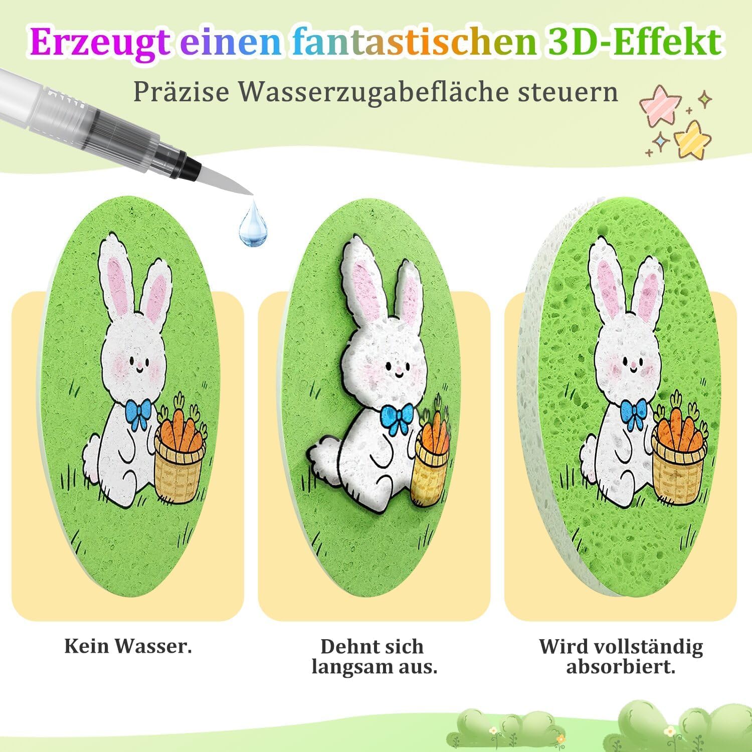 Magic Puffy Paint zestaw do malowania tekstury pianki 3D, z 10 pisakami do malowania puffy, 12 kredek, 10 koralików, 3 kredki akwarelowe, 1 mini (Formas combinadas)