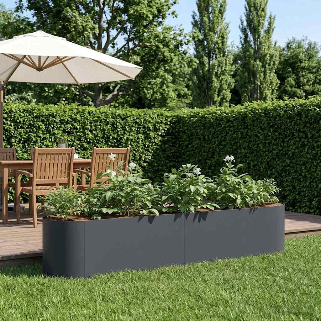 vidaXL Jardin surélevé Anthracite 200 x 40 x 40 cm, Jardinière Moderne, résistante aux intempéries, pour Un Jardin extérieur, Super Pratique et décorative