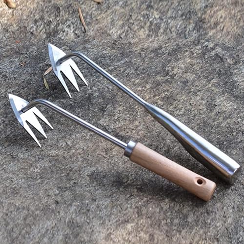 Miniatura 8 de OUGETHER Herramienta de mano para desmalezador de jardín, herramientas ergonómicas, base de acero inoxidable, fácil eliminación de malezas y