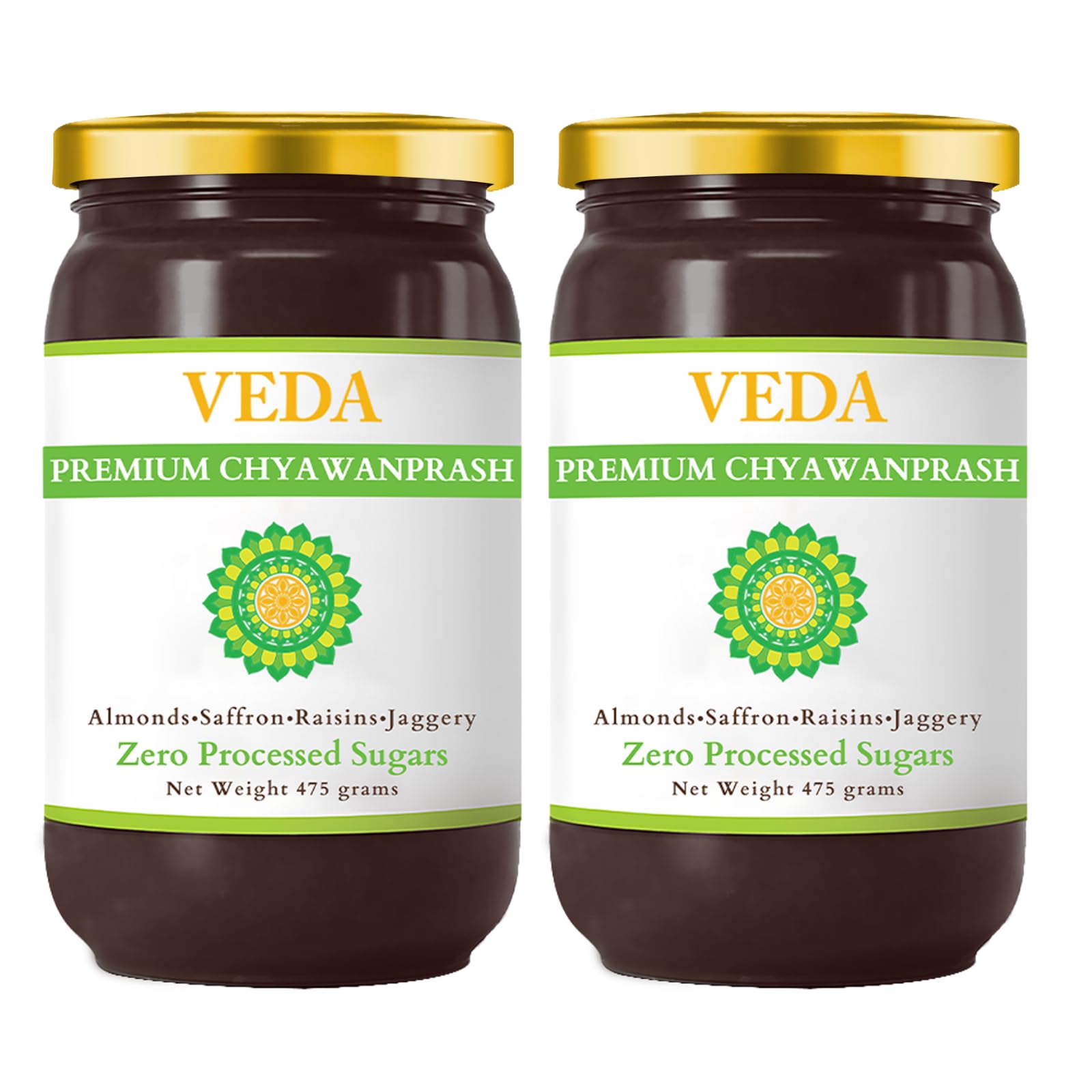 Veda Premium Chyawanprash - Jaggery Based Sugar Free Chyawanprash | 475 Gms X 2 | Pack of 2