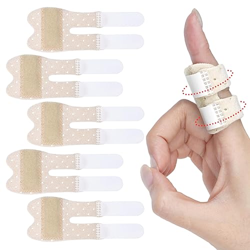 5 férula de dedo de gatillo transpirable, soporte ajustable para el dedo, soporte para el pulgar para artritis tensa rota para pulgar, medio,