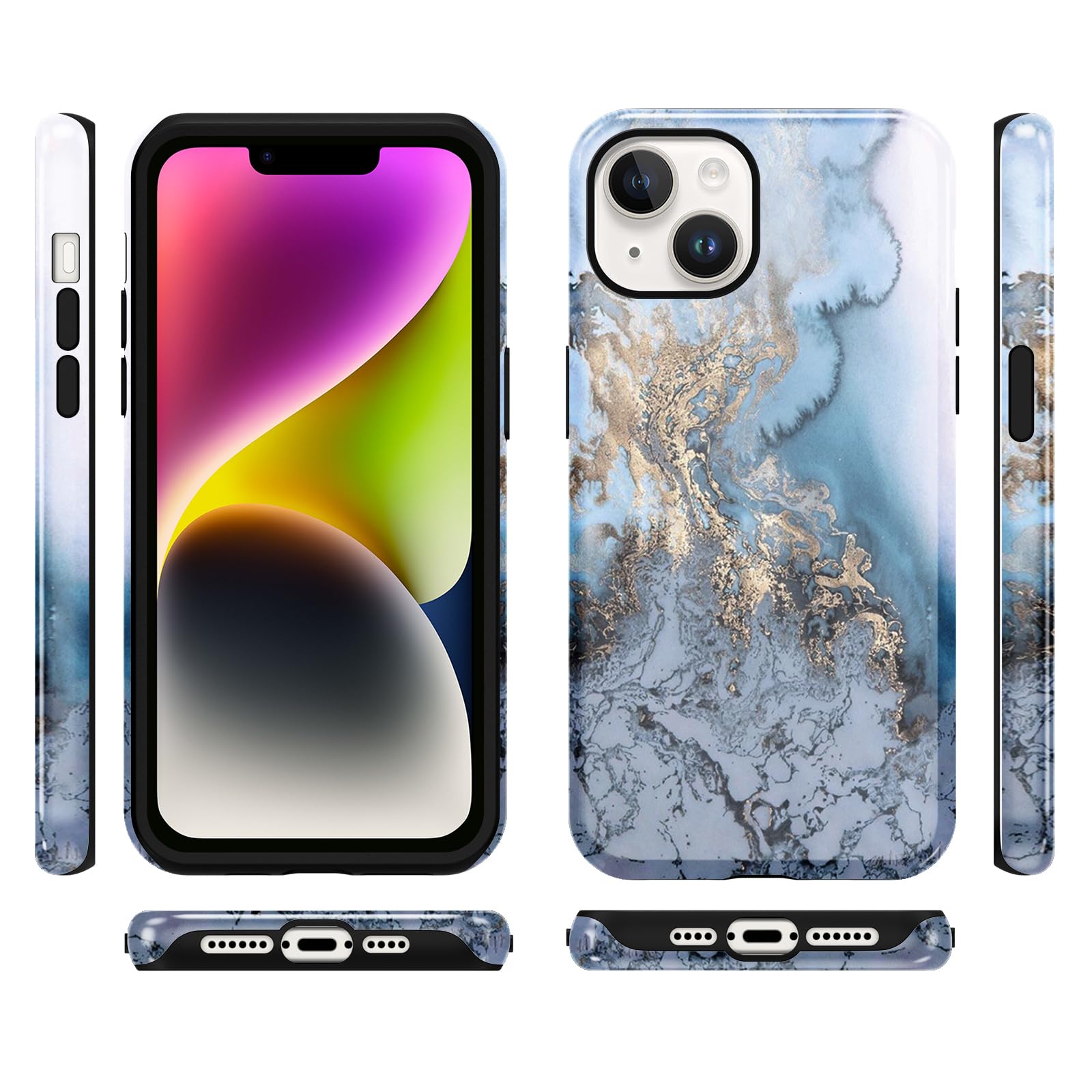 Handyhülle Für IPhone 12 / IPhone 12 Pro 6,1 Zoll – Marmor-Muster, Weiches Silikon & Stoßfester Bumper, Schützend & Stylisch
