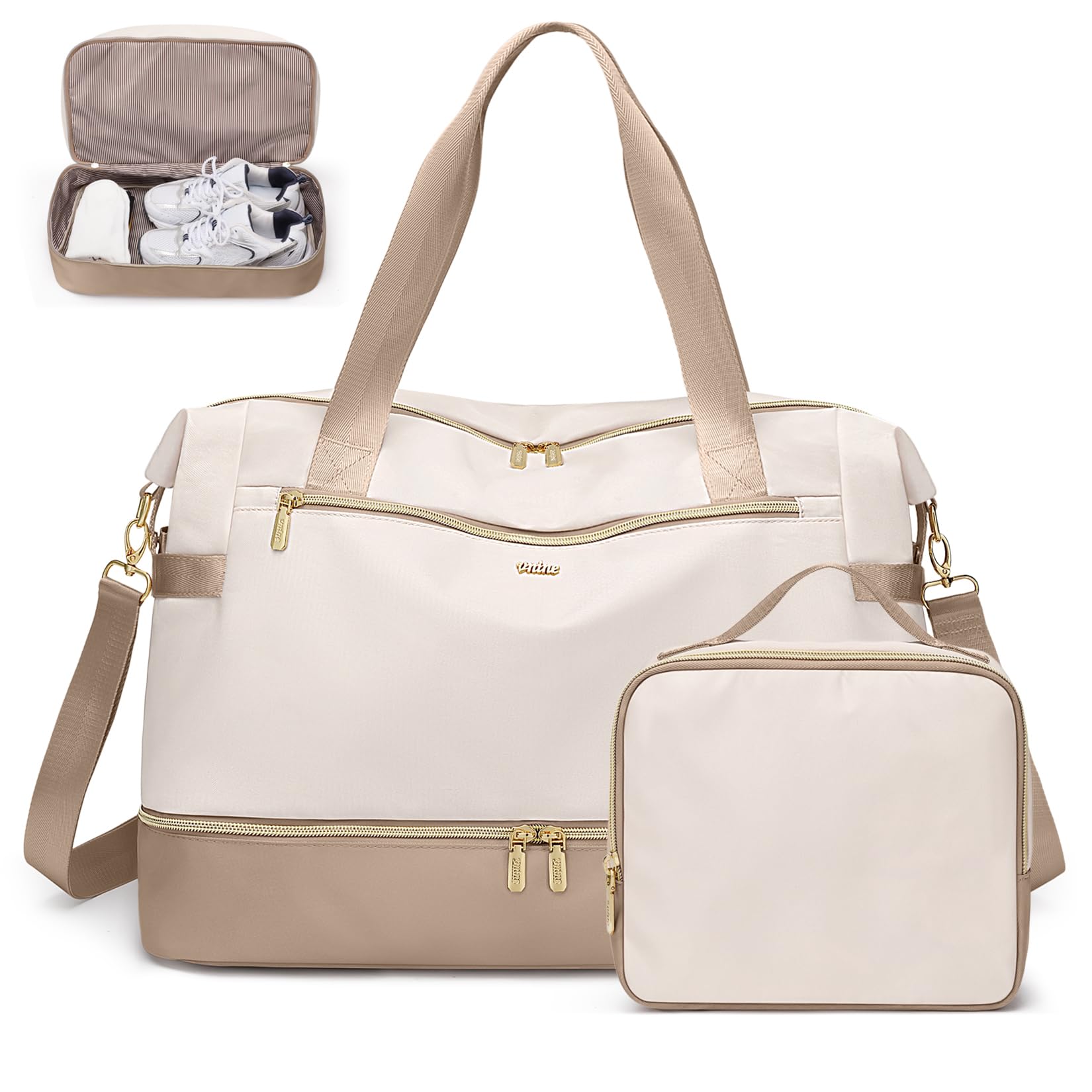 VNINE Weekender Reisetasche Damen Sporttasche Handgepäck Tasche Groß Kliniktasche Geburt Travel Bag Duffle Bag