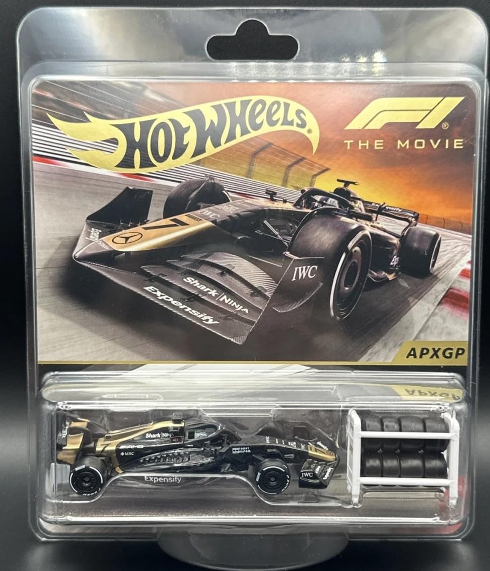 ミニカー Hot Wheels F1 THE MOVIE APXGP Hot Wheels F1 The Movie APXGP Diecast Car, Black with Gold Livery