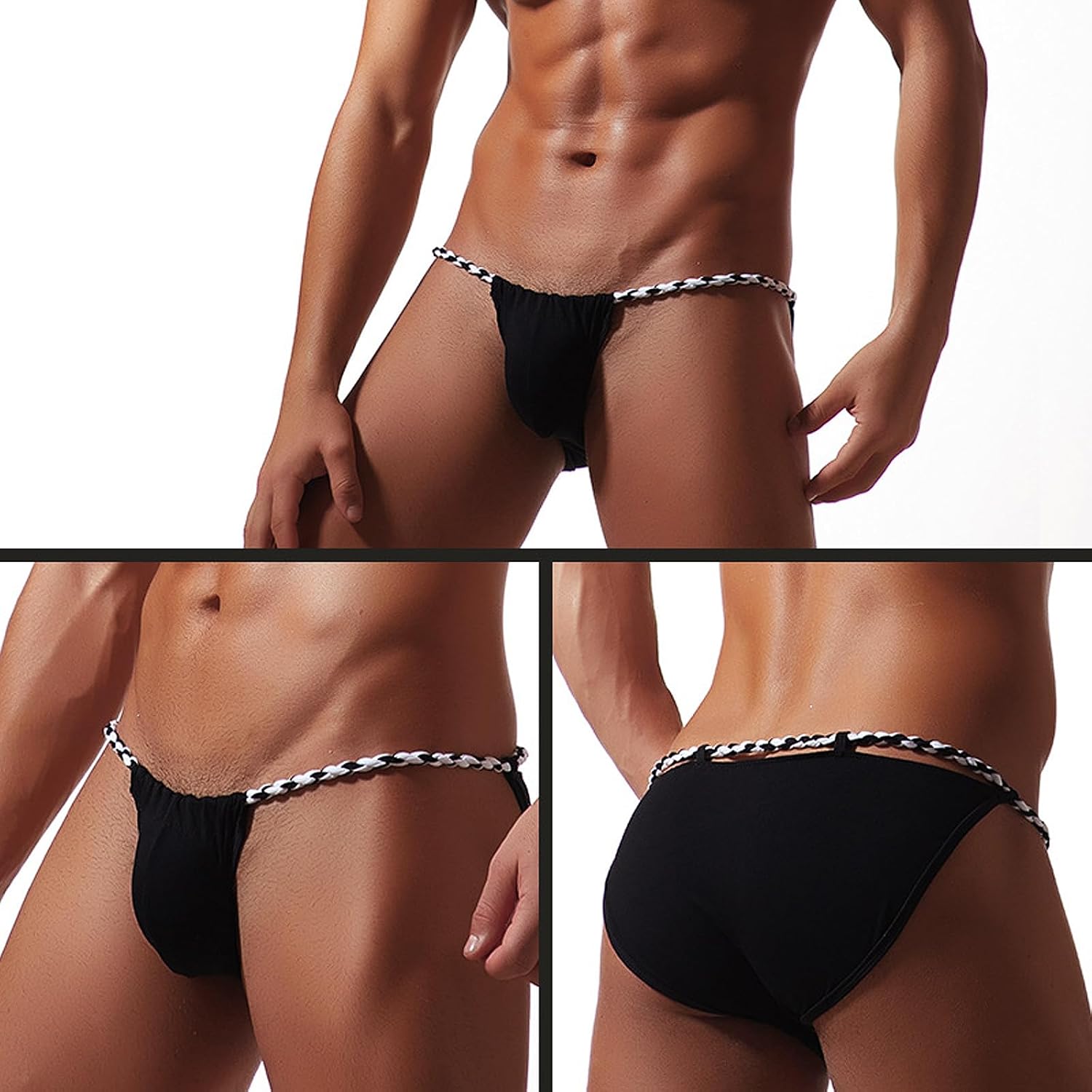 Loincloth for Men Cotton Briefs Adjustable Drawstring Sexy Underwear Sissy Lingerie