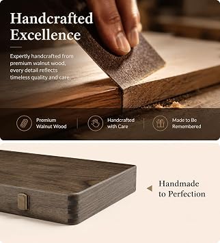 Luxury Walnut Backgammon Set - Wood Board with Travel Case, Doubling Cube