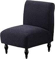 Vista 33 de HAOYONG - Funda de silla sin brazos de acento, funda elástica para silla deslizante con estampado, fundas protectoras para muebles, fundas