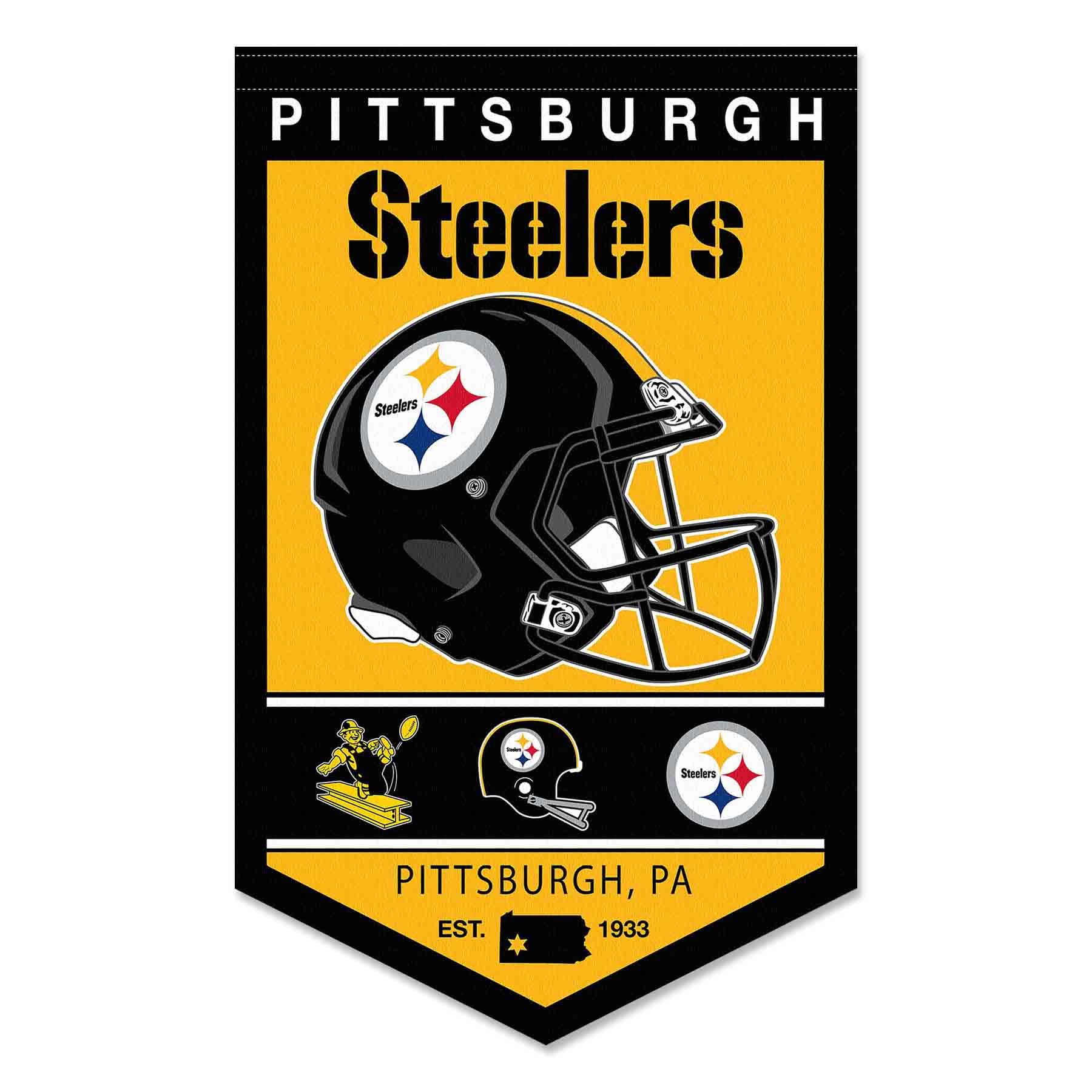 Fanion Pittsburgh Steelers : décorez votre man cave avec l'histoire du patrimoine NFL