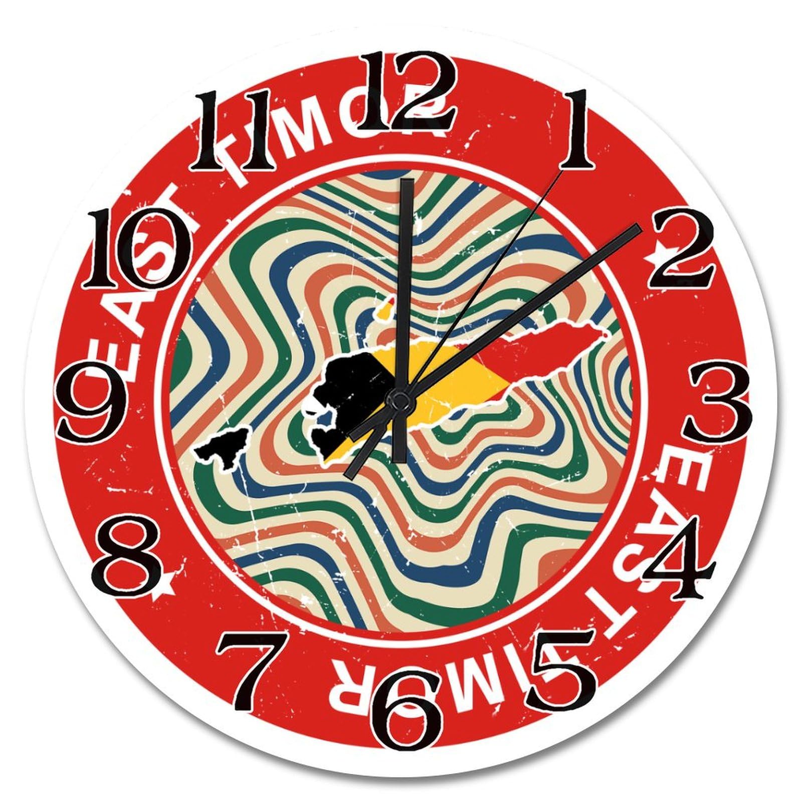 Horloge murale de ferme Timor oriental pour embellir votre salon rustique