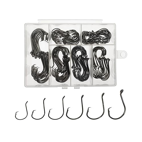 Fish Hooks for Fishing Gear Tackle, 160PCS Circle Hooks Saltwater,