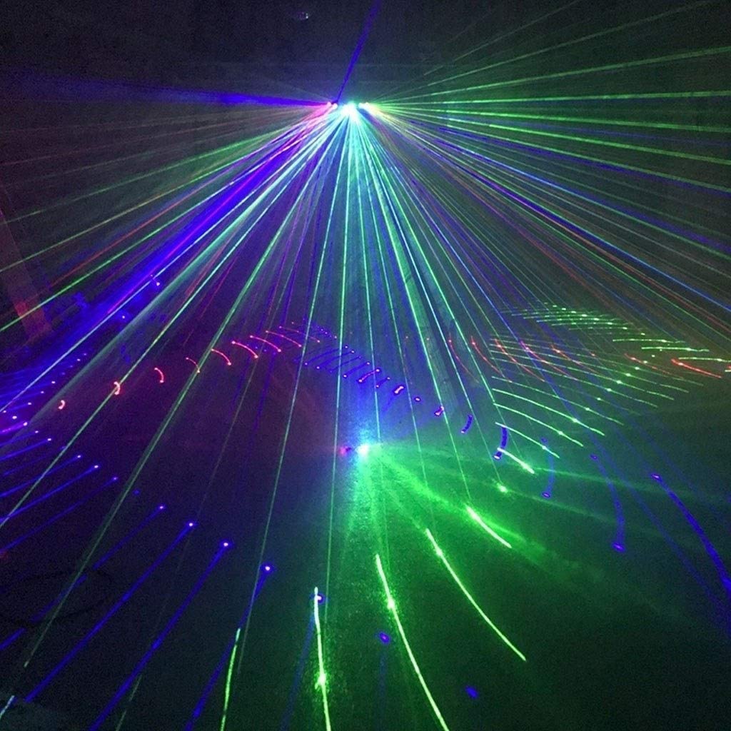 Projecteur de fête sur scène 6 canaux LED Disco Lights DJ Disco Lights éclairage de scène activé par Le Son 50W RGBW DMX 512 avec télécommande