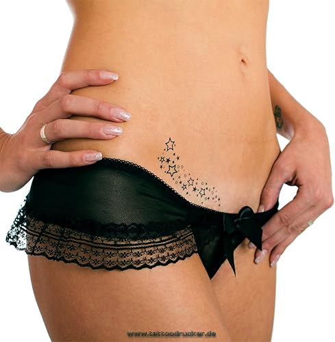 4 x Estrella de Tatuaje Rayas – Estrellas de Tatuaje Rihanna – Estrellas Caídas Temporales (4)