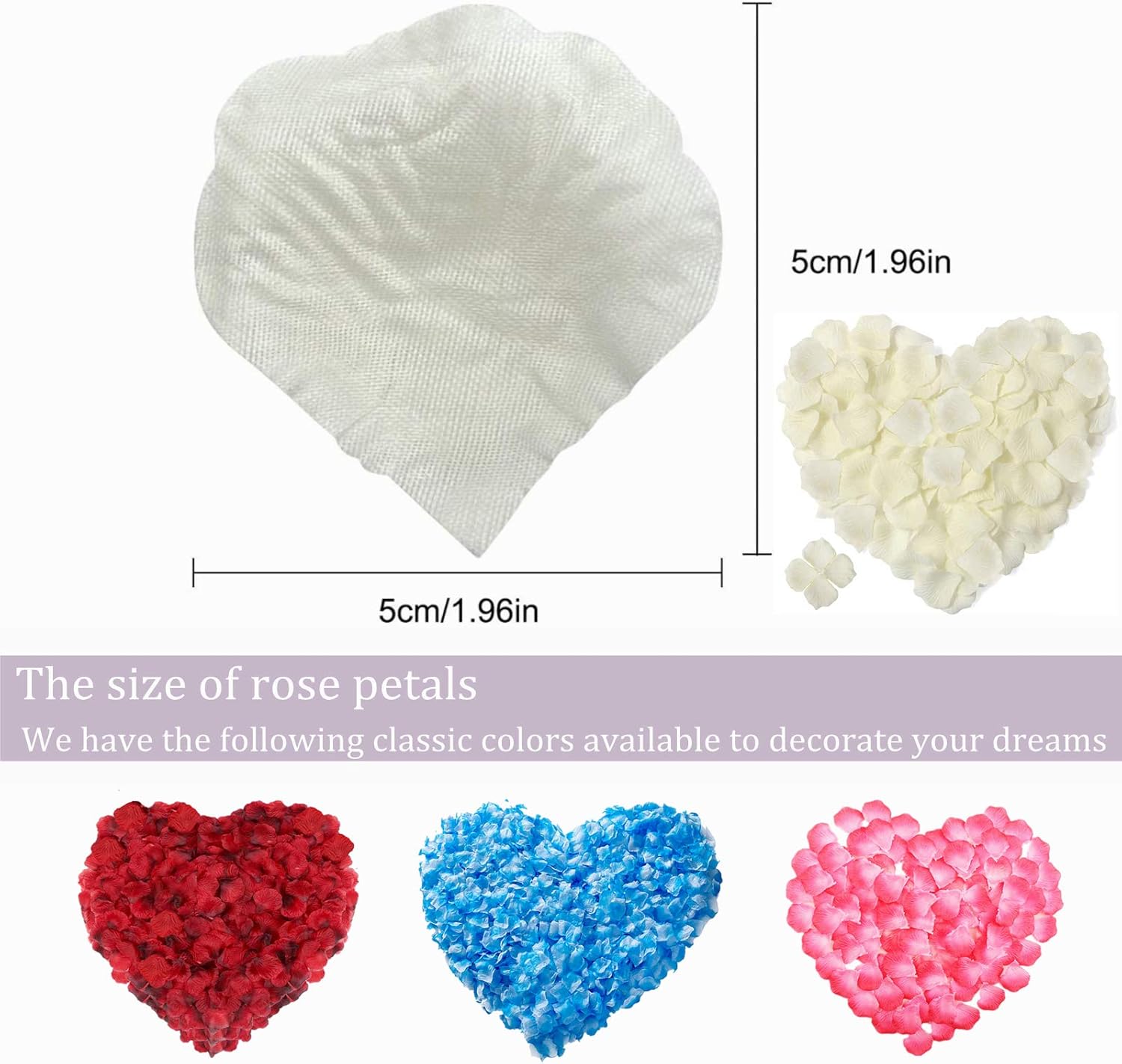 3000 Pcs Red Silk Rose Petals,Rose Petals for Bed,Romantic Artificial