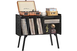 Lerliuo Record Player Stand for Vinyl Storage and Organization