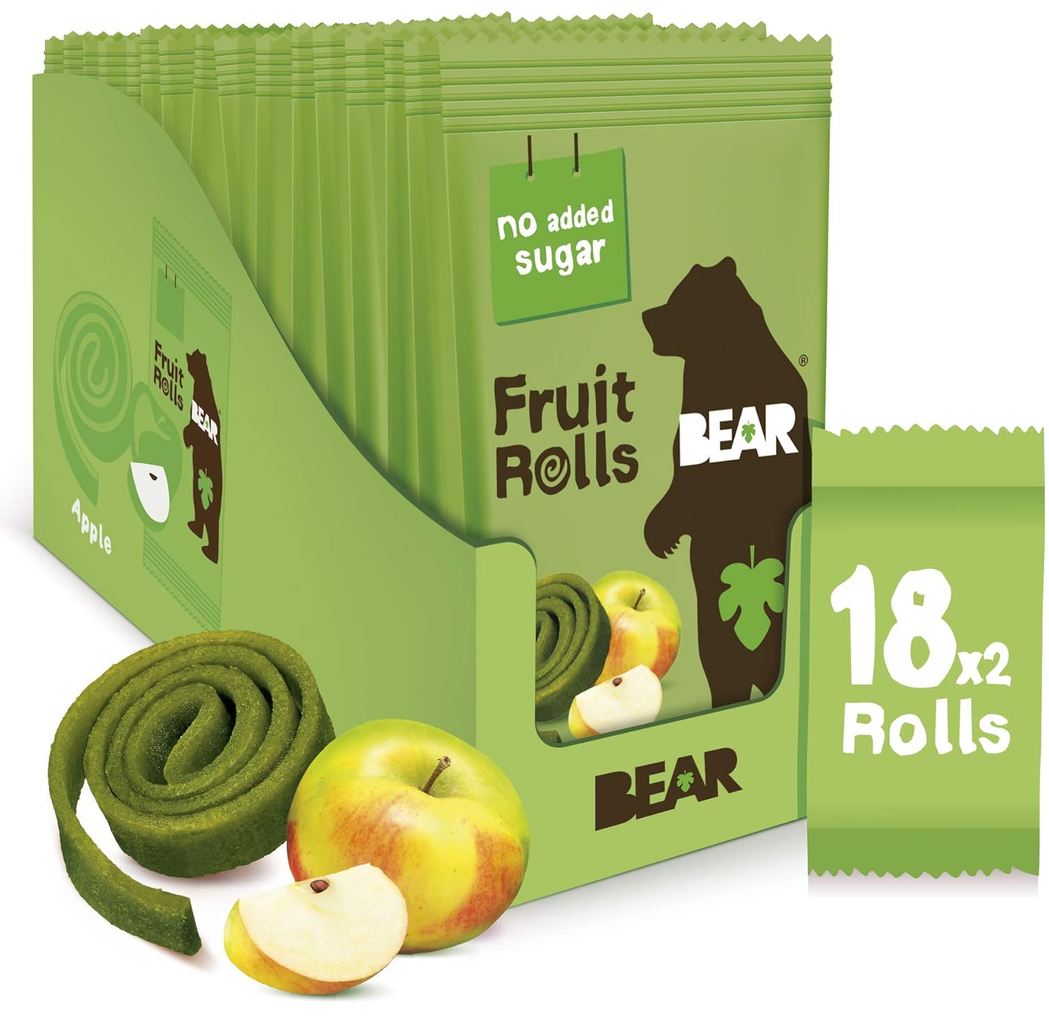 Bear Yoyo 100 Percent Fruit Rolls Apple 20 g (Pack of 18)