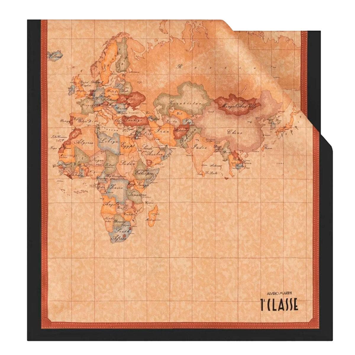 ALVIERO MARTINI Foulard stampa Geo Classic in seta 45 x 180 beige