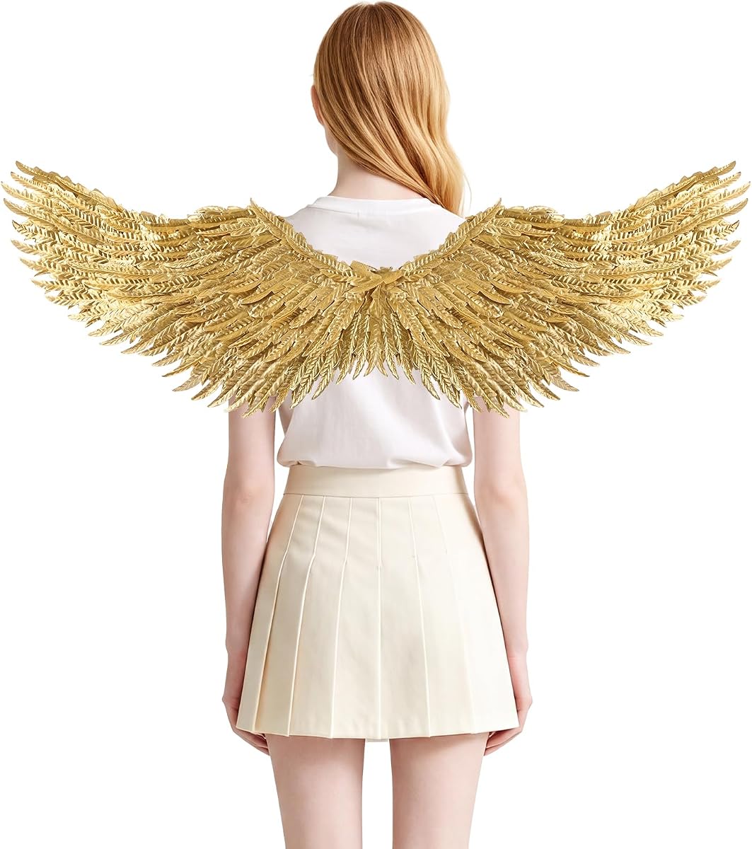 Angel Wings Costume Accessories – Realistic Wings for Adults, Lightweight Fairy Wings for Halloween Women