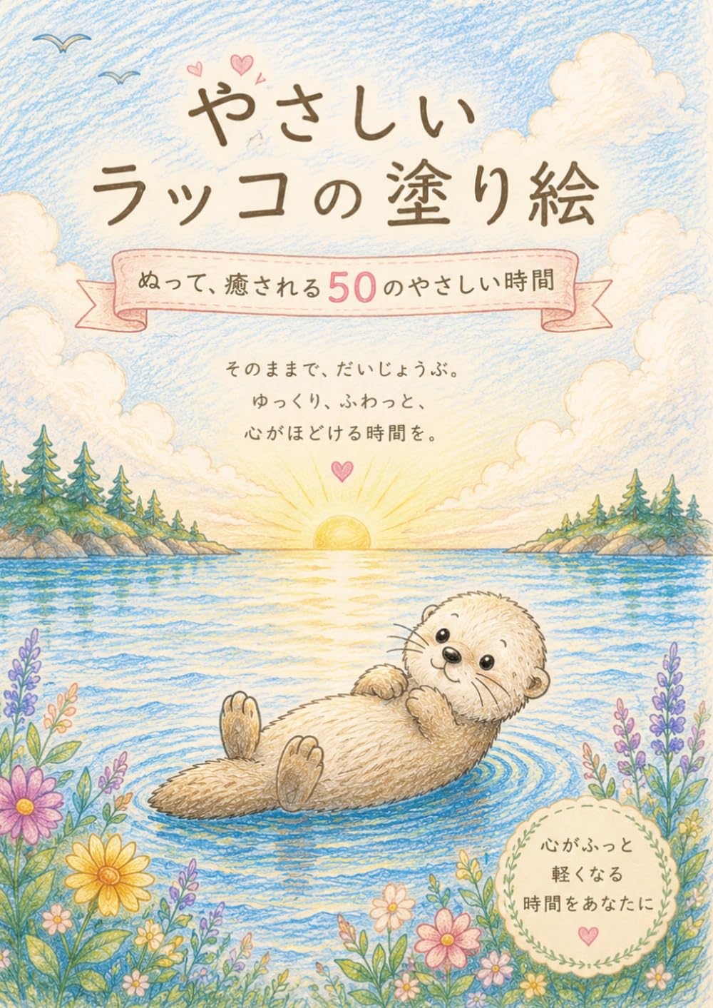 やさしい　ラッコの塗り絵: ぬって、癒される50のやさしい時間