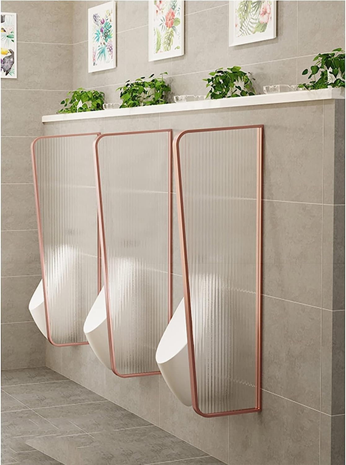 Urinal Partition Urinal Partition Divider Screen , Indoor Divider Room Frosted Glass