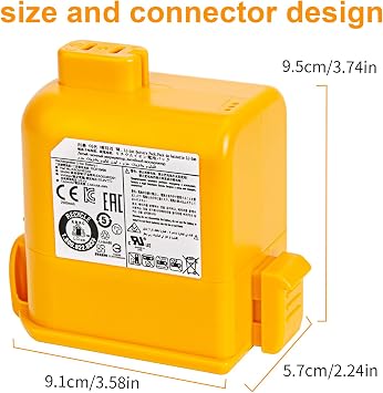 Replacement Battery for LG CordZero A9, A9Plus,A9S,A9K-Pro,A9N,A9M,A9K-Core,A9MAX,A9T-Ultra A9MULTI,A958,A958SA,A905M,A905RM,A907GMS,A908MVR,A929KVM,A958S,EAC63382201,2600mAh Rechargeable Battery