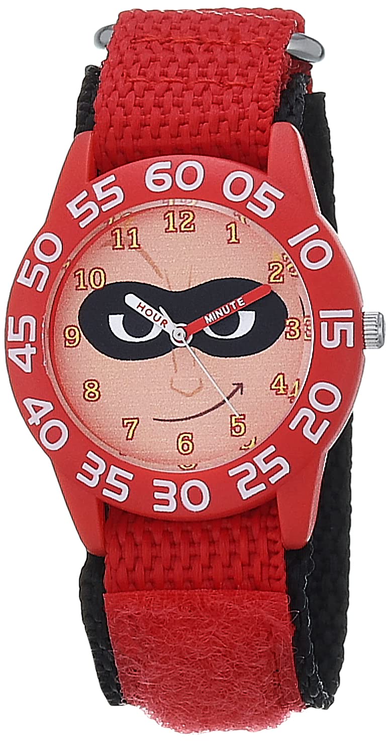 Disney Boys Japanese Quartz Watch with Nylon Strap, Red, 16 (Model: WDS000930) (B0999CHRR4) Amazon Price History, Amazon Price Tracker