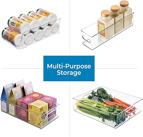 Miniatura 6 de iDesign - Juego de refrigerador de plástico 50% reciclado, fabricado en los Estados Unidos, incluye tres contenedores para congelador en varios