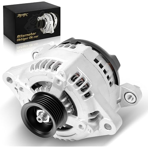 Oktiger Upgraded Alternator for Hyundai Sonata 2015-2019 2.0L 2.4L, Santa Fe 2019-2020, Santa Fe Sport 2017-2018, for KIA Optima Sorento Sportage, L4 12V 150A Clockwise 6-Groove Pulley, OE 37300-2G061 | Precision CNC castings + die-cast aluminum housing, Pure copper windings, 2000-hour endurance validated