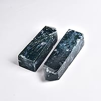 Vista 172 de JIC Gem Extra Large Rare Dendritic Jade Crystal Tower Natural Quartz Crystal Tower Point Wand Large Crystals and Stone Energy Crystal Wand Home