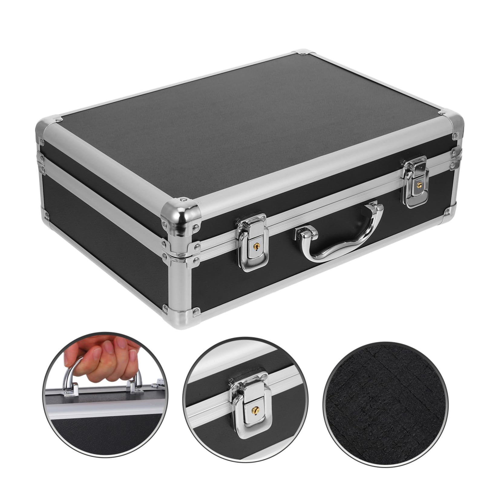 Kisangel Mallette de Rangement Outil Alliage Aluminium Capacité Importante Fermeture Sécurisée à Code Valise Portable pour Organisation Pratique Maison et Déplacement