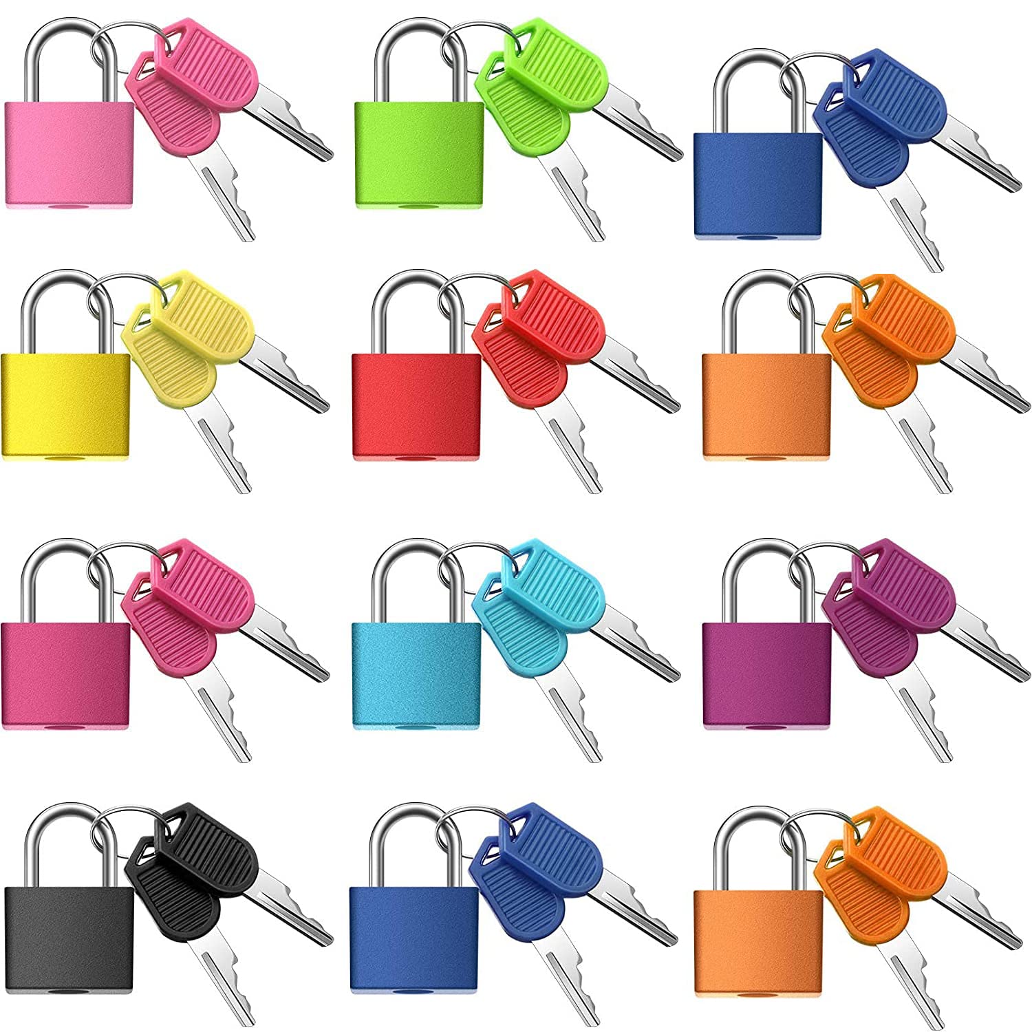 S.B. ANJALI SHALU BHAI 12 Pack Small Locks with Keys, Suitcase Locks with Keys, Metal Padlocks Luggage Padlocks Multicolor Small Padlock Keyed Padlock for School Gym(Size: 20mm) (Multicolor) (B0BRCR286B) Amazon Price History, Amazon Price Tracker