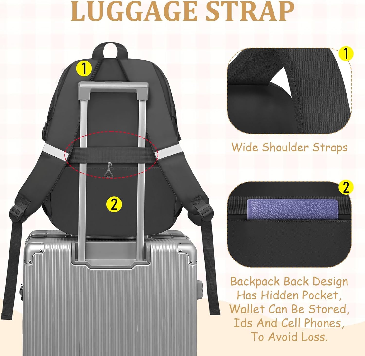 School Backpack For Girls - 6pcs Cute Girls Backpack With Lunch Box Set For Teens Women College Middle High School - 18″ School Bookbag Travel Back Pack