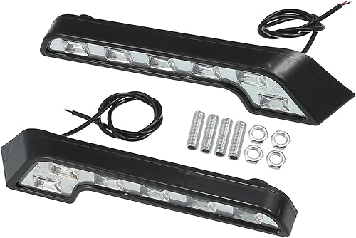 Barra de luz LED en forma de L para coche, luz diurna, 6.9 pulgadas, 6SMD 6500 K, blanco, 20 W, montaje en tornillo, rejilla de parachoques de