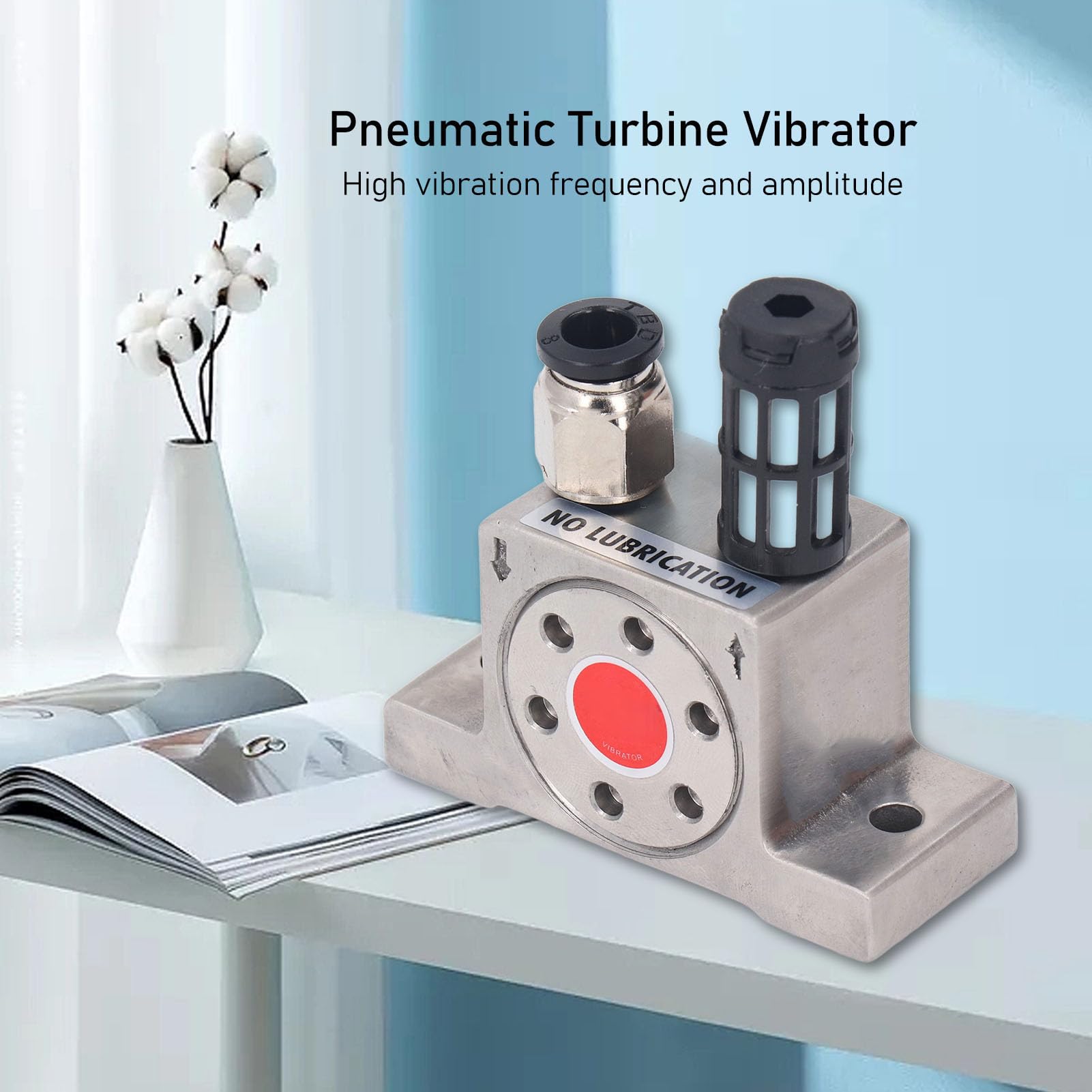 Pneumatischer Turbinenvibrator, LUFT-Turbinenvibrator, pneumatischer OSZILLATOR aus Edelstahl für industriellen Trichter-Sandstrahler G1 G8 Zoll