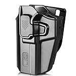 Left Hand Universal OWB Holster for Glock 17 19 19X 45, Sig Sauer P320 P226, Taurus G3C G2C PT111, Canik TP9, FN 509, CZ P10C, S&W M&P, Index Finger Release, RDS Compatible, Fits 100+ Pistols