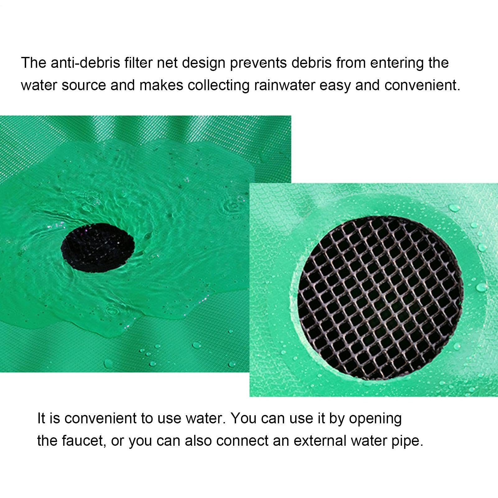 Barril de Lluvia Plegable,Barril de Recogida de Agua de Lluvia Tanque | Recolección de agua de lluvia plegable para riego de jardines, mantenimiento de césped, limpieza