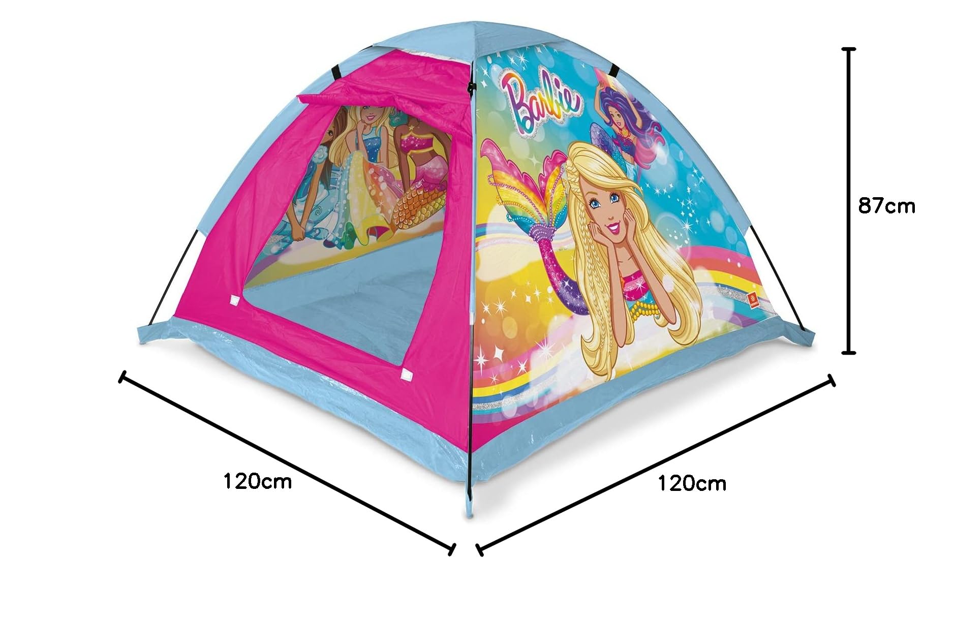 Mondo Toys – Garden Tent namiot ogrodowy Barbie – domek do zabawy w pomieszczeniach i na zewnątrz dla chłopców i dziewczynek – przenośny namiot na prezent dla dzieci – łącznie z torbą do przenoszenia – 28517