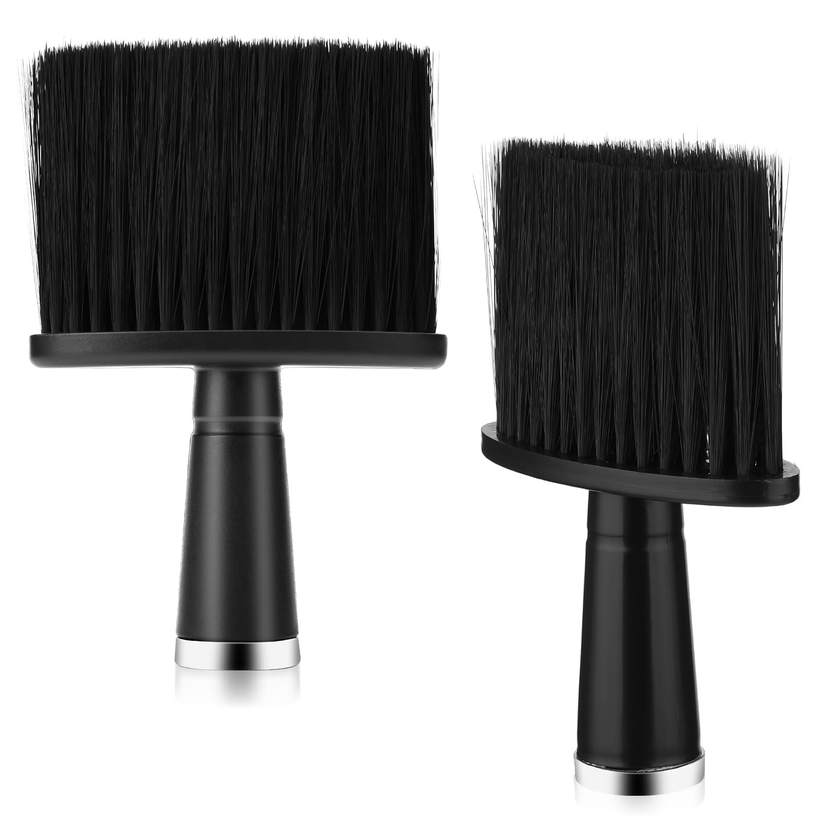 2 pezzi parrucchiere pennello collo Duster pennello collo pennello collo con manico collo parrucchiere nero pennello per il collo parrucchiere parrucchiere professionista Barber Brush per parrucchiere