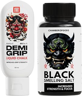 Chamberofgods Demigrip Liquid Chalk and Black Smelling Salt Bundle | Liquid Chalk for Gym & Powerlifting | Smelling Salt f... Price In India