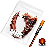 Vista 7 de [Cable UL] Chanzon 120 piezas (6 colores x 20 piezas) 12 V 0.197 in luces de diodo LED de 7.9 pulgadas de alambre UL surtido precableado