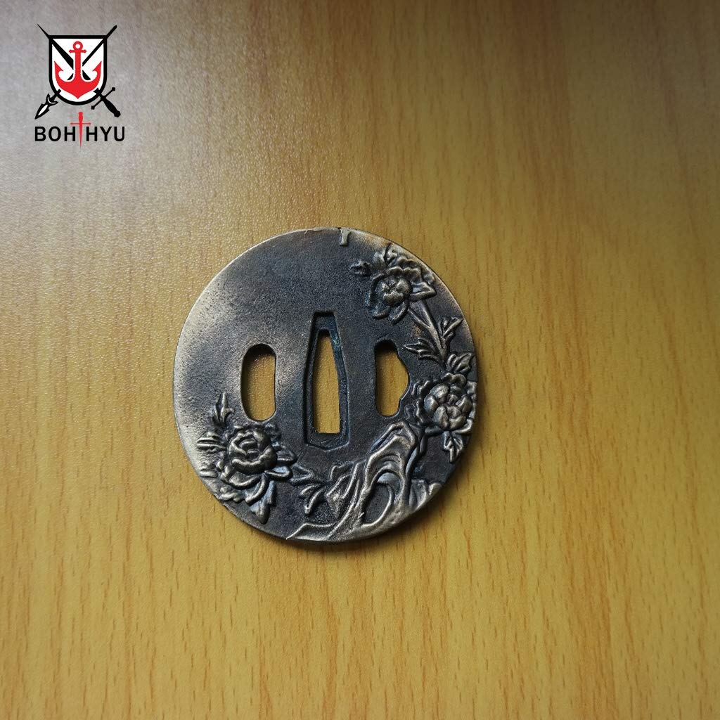 Boyu Japanese Samurai Sword KOSHIRAE–TSUBA FUCHI KASHIRA MENUKI Antique Copper 01-15