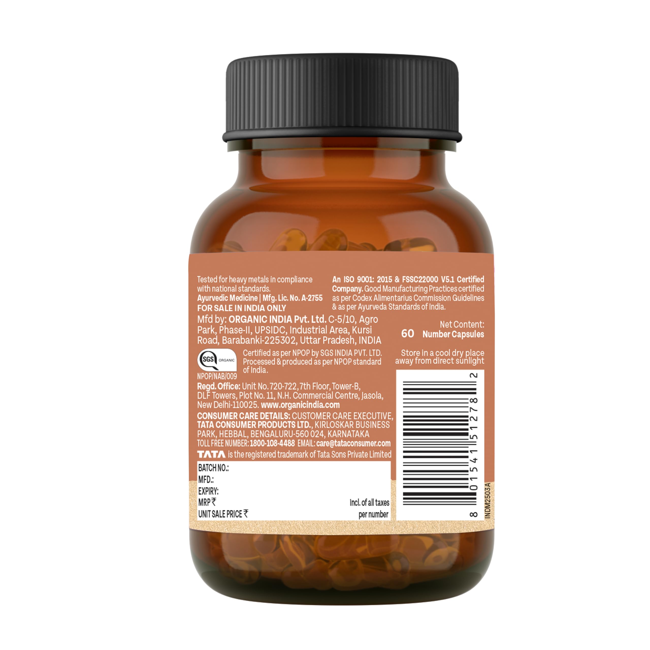 A TATA Product - Organic India Cinnamon - 60 Veg Capsules product image 8