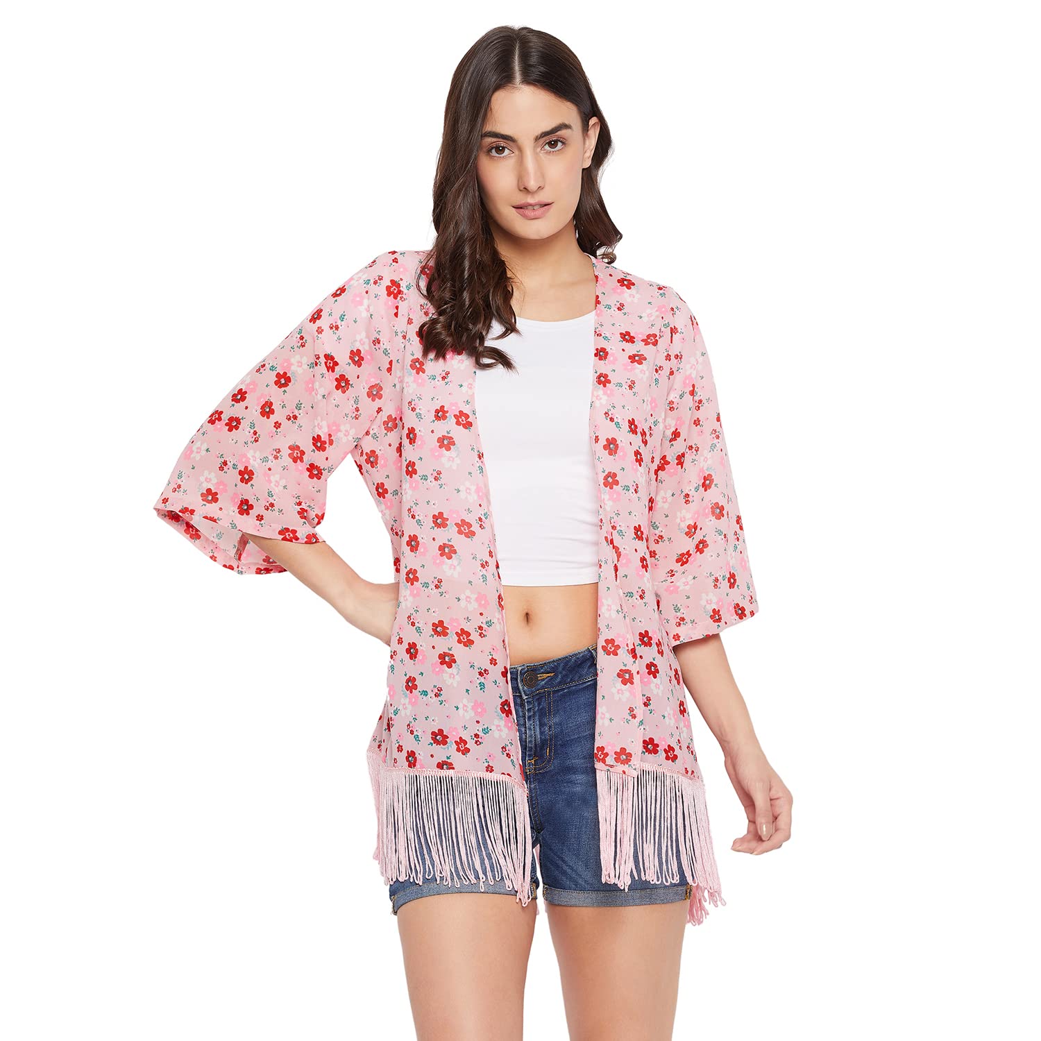 purys Women's Polyester Casual Shrug Sweater (MI3057SRGPINK_Pink-picture-11