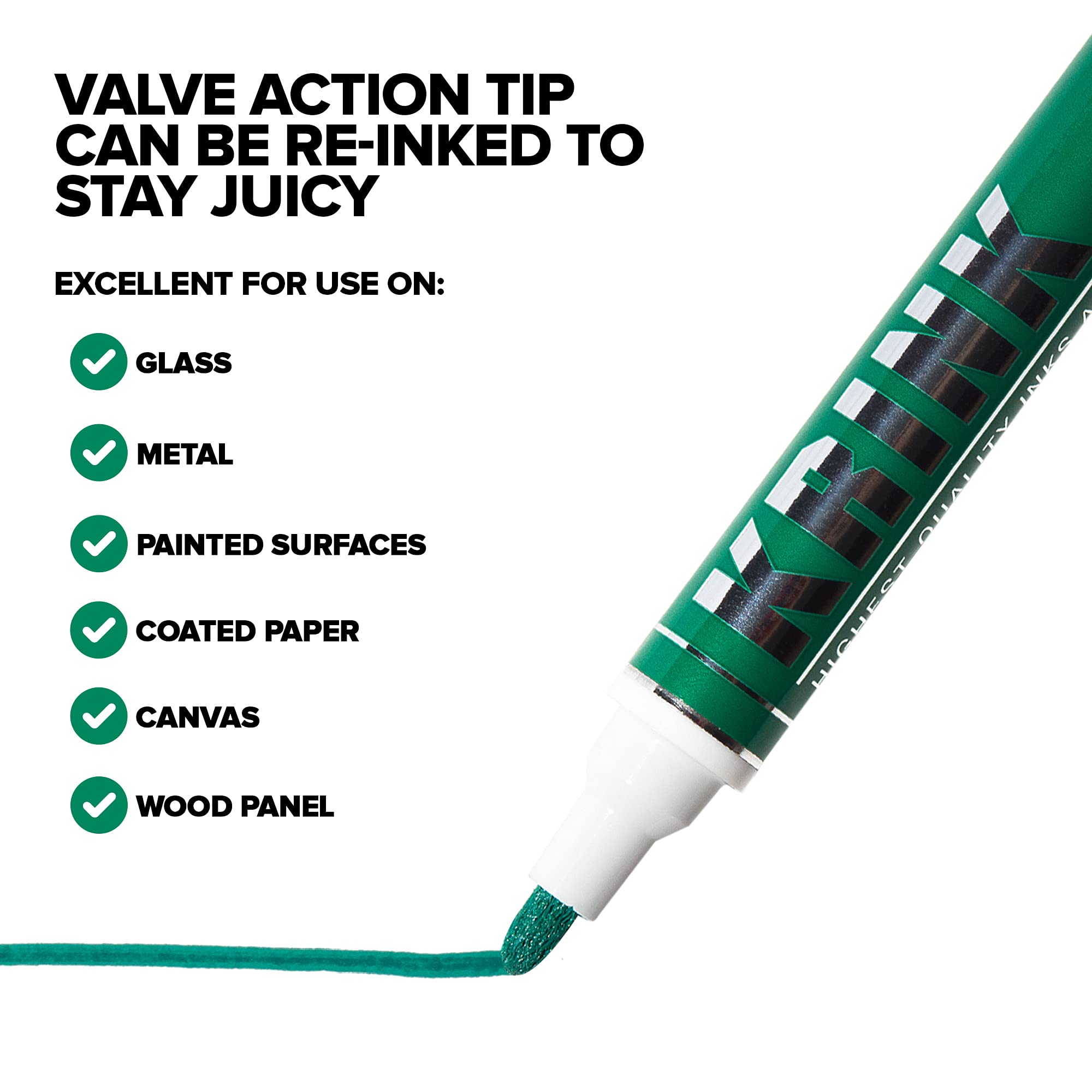 KRINK K-42 ペイントマーカー 6本セット (K42-6パック) K-11 アクリル