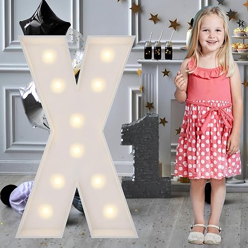 Vista 105 de Marco de números iluminados de 4 pies precortado, números de marquesina gigante, números 7, números de mosaico para globos, decoraciones de Número