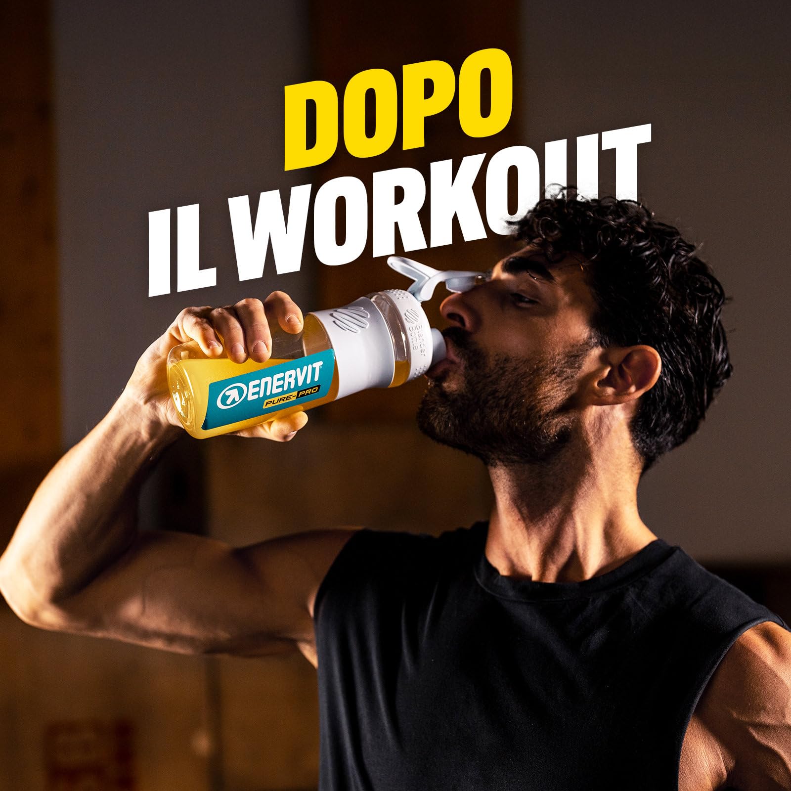 Enervit Pure-Pro Post Workout in Polvere di Maltodestrine Gusto Arancia, con Vitamina B6, Beta-Lattoglobulina del Latte e Aminoacidi Essenziali, 20g di Proteine, Senza Grassi, Buste 65g