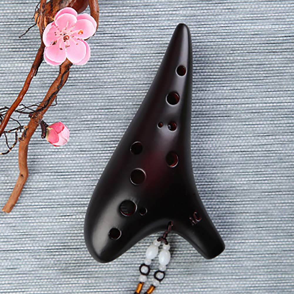 Ocarina 12 Hoyos Alto C Smoldering Ocarina AC Colección Profesional de Ocarina Cafe para Principiantes